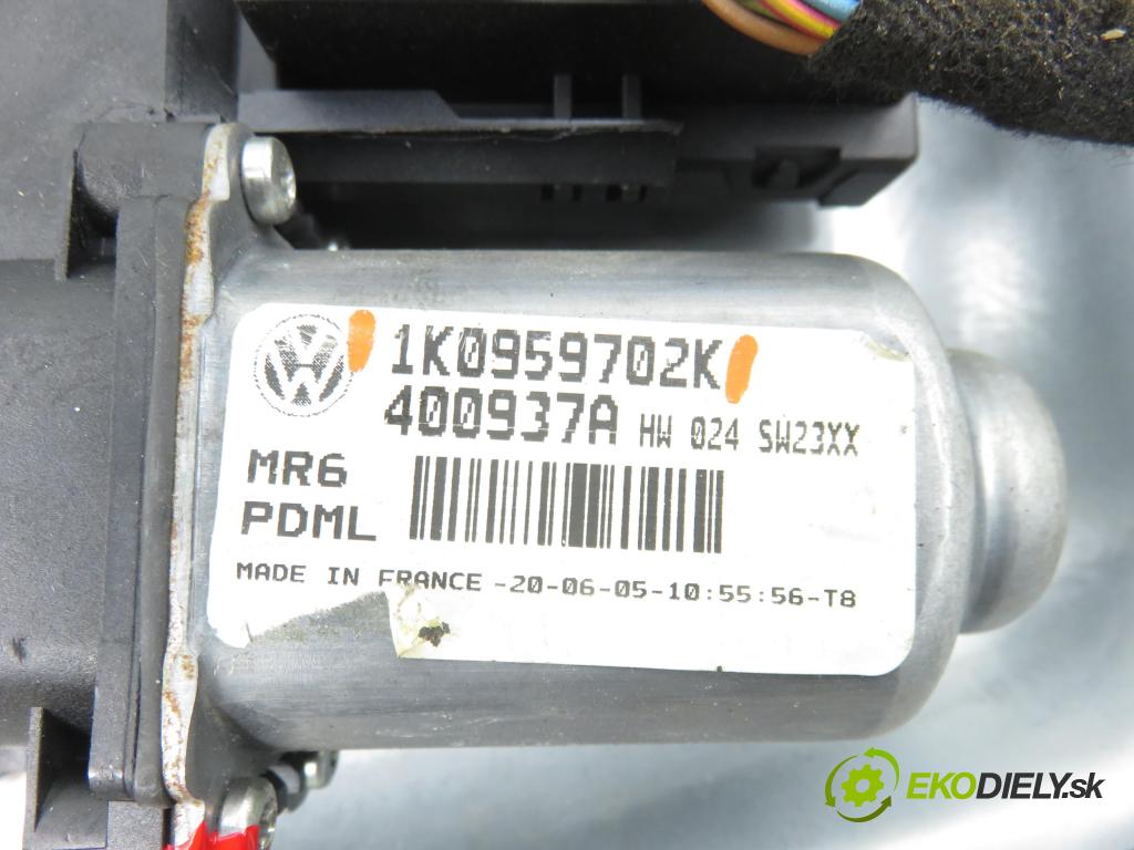 VW GOLF V (1K1) HB 2006 66,00 1.9 TDI PD 90 - BRU 1896,00 mechanismus oken PPE 3D 1K0959702K ; 1K0959792G
