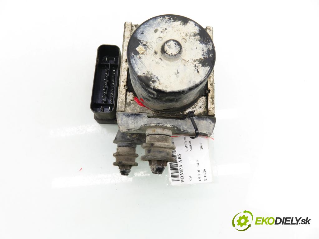 VW CADDY III Variant (2KB, 2KJ, 2CB, 2CJ) KOMBIVAN 2007 77,00 1.9 TDI PD 105 1896,00 pumpa ABS 10097003153 ; 1K0907379P ; 10020701074 (Pumpa ABS)