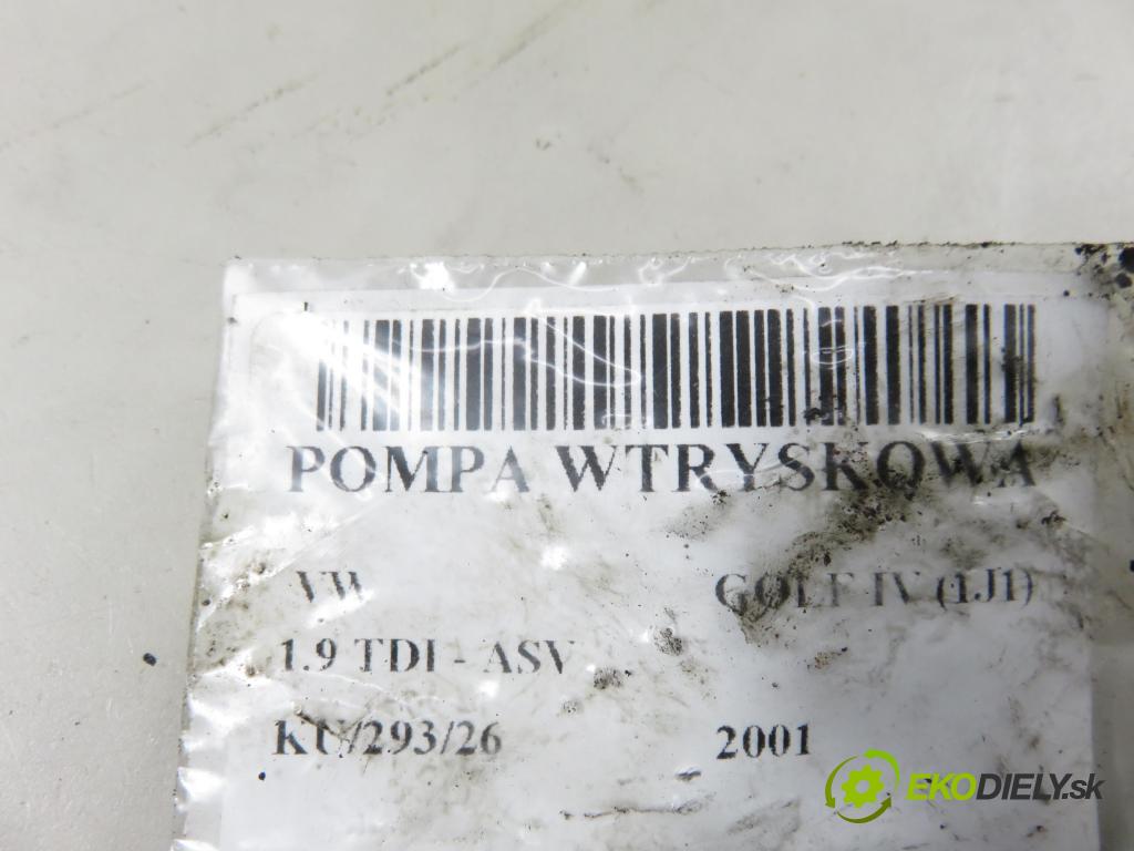 VW GOLF IV (1J1) HB 2001 81,00 1.9 TDI 110 - ASV 1896,00 pumpa vstřikovací 038130107D ; 0460404977 (Vstřikovací čerpadlo)