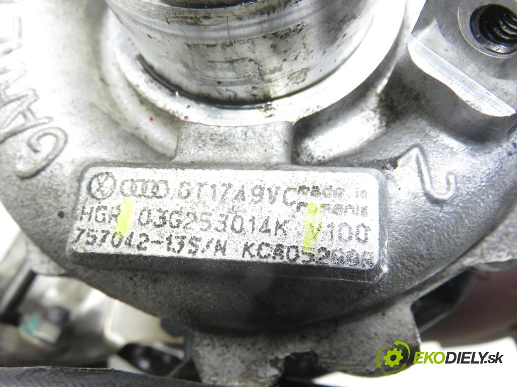 VW TOURAN (1T1, 1T2) MINIVAN 2008 125,00 2.0 TDI - BMN 1968,00 Turbodúchadlo 03G253014K (Turbodúchadlo (kompletné))