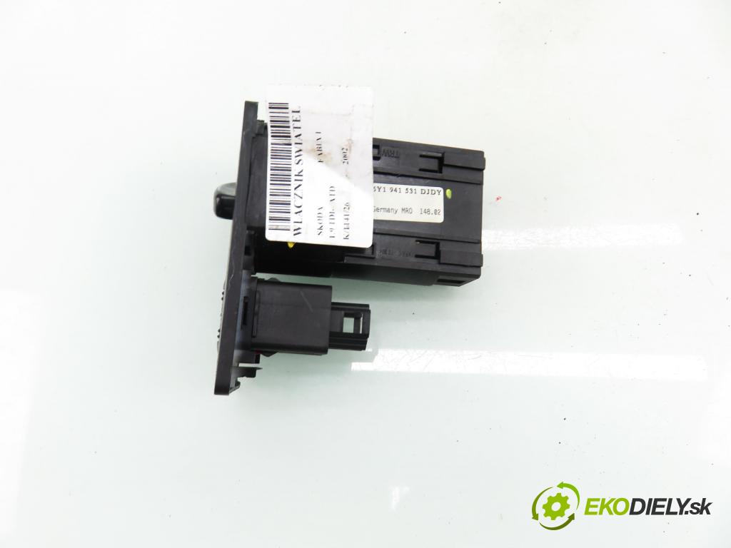SKODA FABIA I (6Y2) HB 2002 74,00 1.9 TDI PD 100 - ATD 1896,00 přepínač světla 6Y1941531DJDY