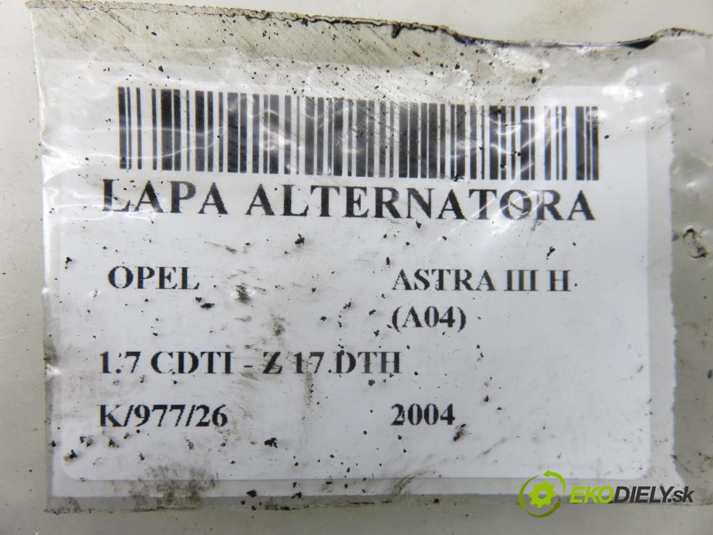 OPEL ASTRA H (A04) HB 2004 74,00 1.7 CDTI 100 - Z 17 DTH 1686,00 Uchytenie alternátora 897264512 ; 898005564