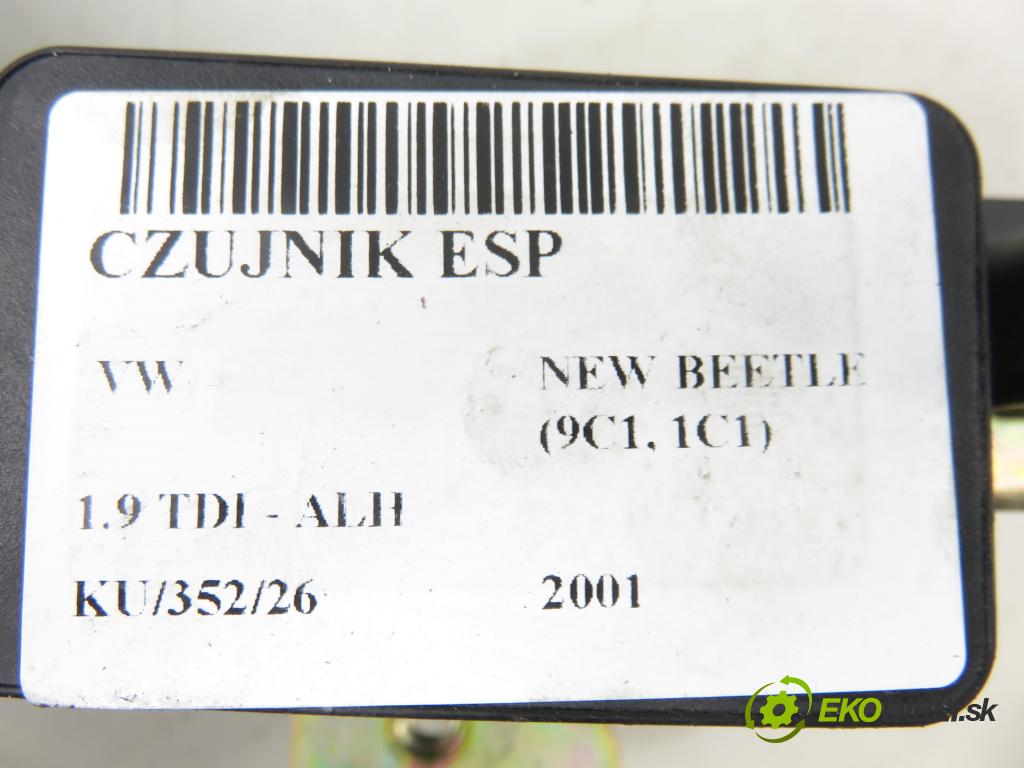 VW NEW BEETLE (9C1, 1C1) HB 2001 66,00 1.9 TDI - ALH 1896,00 Snímač ESP 1J1907657B ; 10098001121 ; 1J0907651A