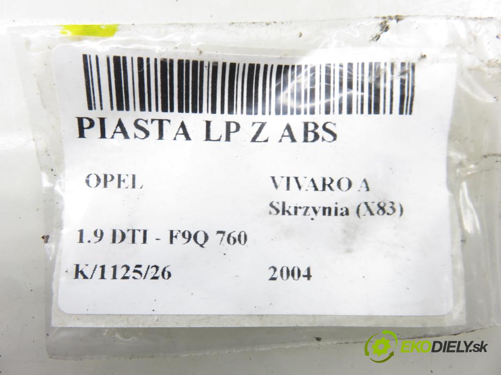 OPEL VIVARO A Skrzynia (X83) FURGON 2004 74,00 1.9 CDTI 101 - F9Q 760 1870,00 náboj LP ABS