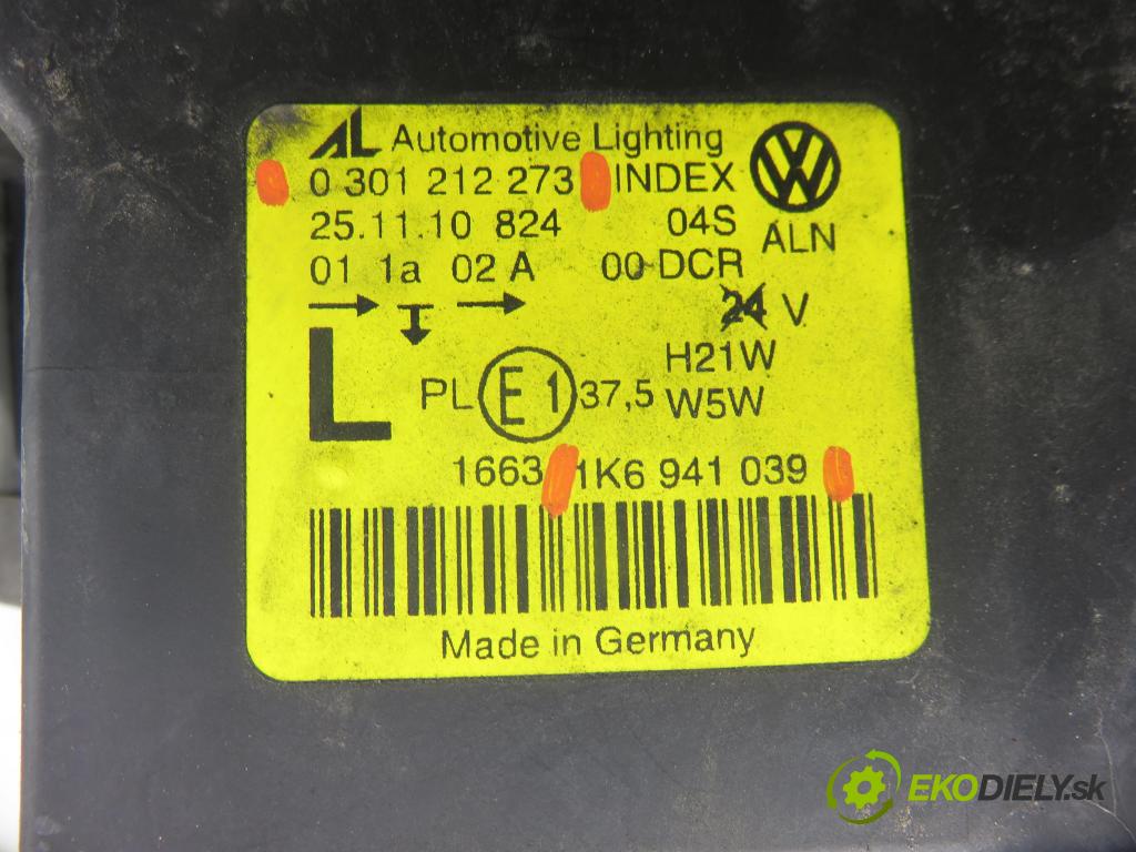 VW GOLF V Variant (1K5) KOMBI 2009 103,00 2.0 TDI 16V - CBDB 1968,00 Svetlo LP 1K6941039 ; 0301212273