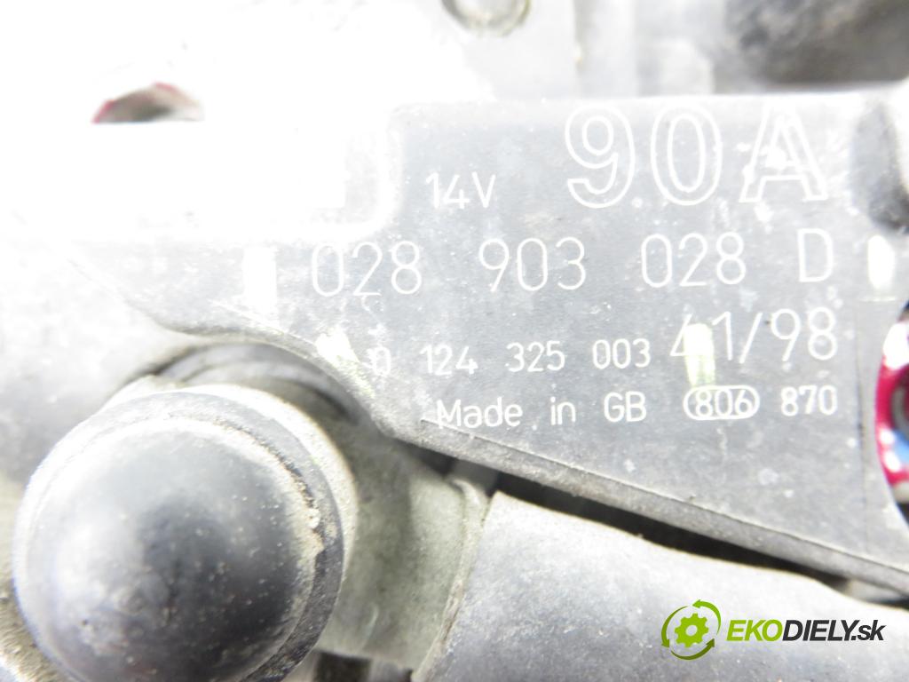 VW BORA (1J2) SEDAN 2000 74,00 1.6 - AKL 1595,00 Alternátor 028903028D ; 0124325003 (Alternátor)