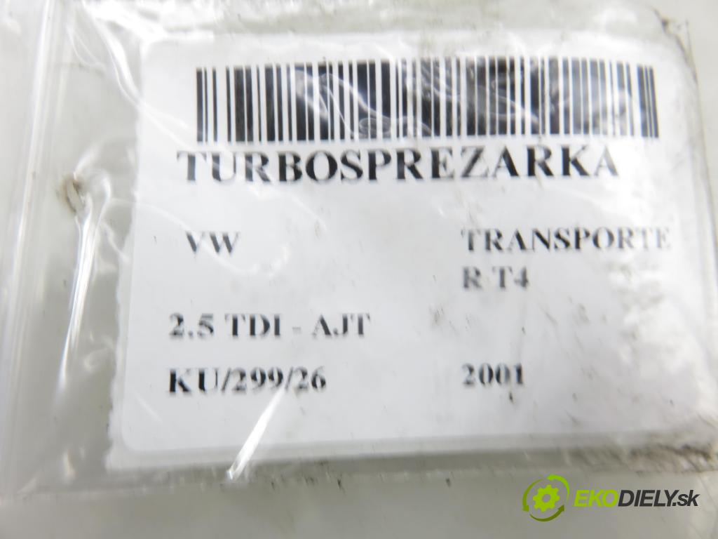 VW TRANSPORTER IV Skrzynia (70XA) FURGON 2001 65,00 2.5 TDI - AJT 2461,00 Turbodúchadlo 074145701A (Turbodúchadlo (kompletné))