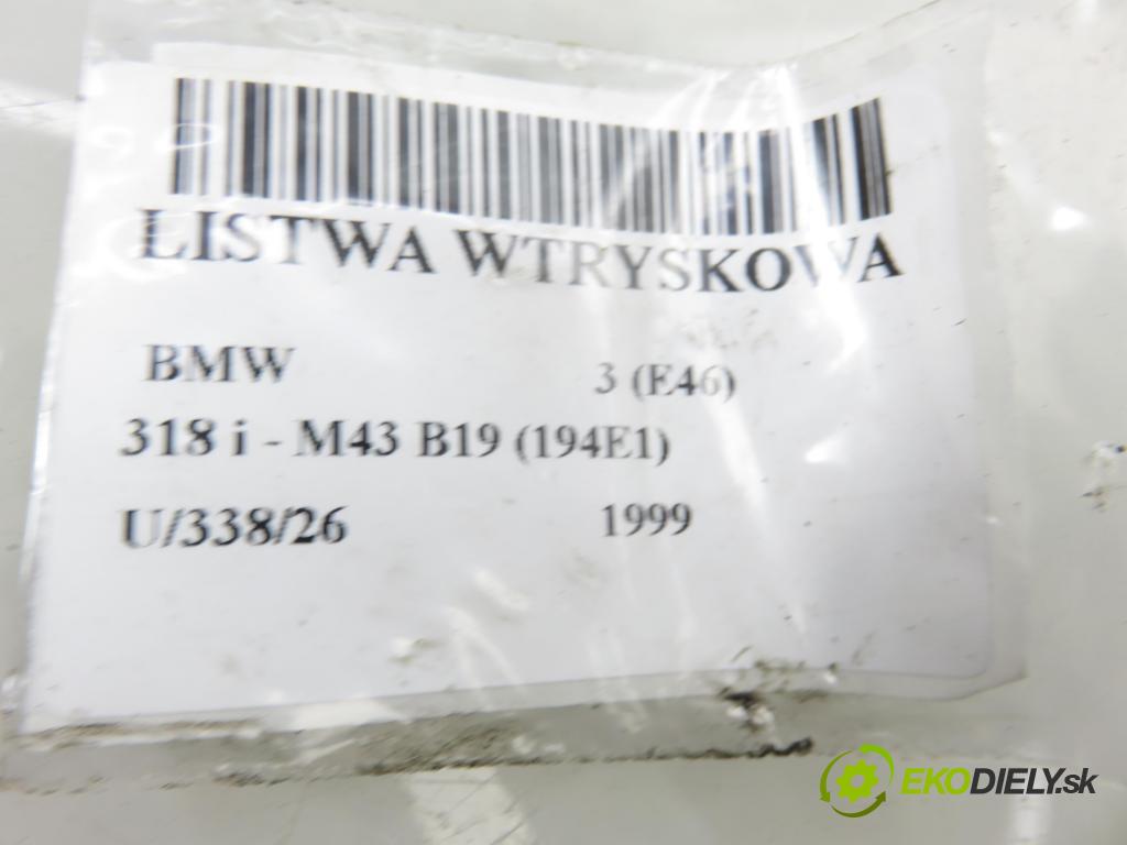 BMW 3 (E46) SEDAN 1999 87,00 318 i - M43 B19 (194E1) 1895,00 Lišta vstrekovacia 1435910 ; 1247931 ; D3768FA (Vstrekovacia lišta)