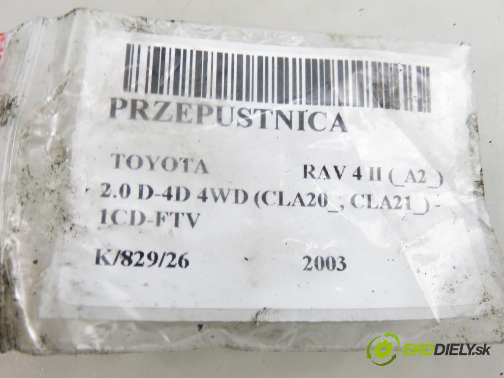 TOYOTA RAV 4 II (_A2_) SUV 2003 85,00 2.0 D-4D 4WD 116 - 1CD-FTV 1995,00 škrtíci klapka 270304C11 ; 8967221020 (Škrticí klapka)