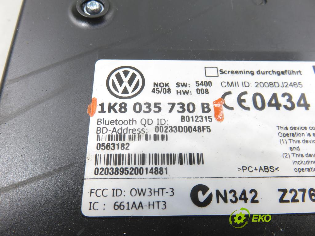 VW GOLF V Variant (1K5) KOMBI 2009 103,00 2.0 TDI 16V - CBDB 1968,00 MODUL BLUETOOTH 1K8035730B
