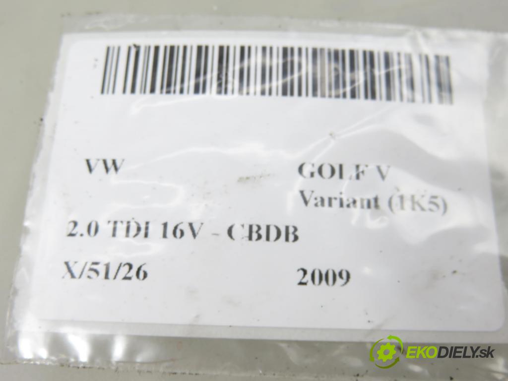 VW GOLF V Variant (1K5) KOMBI 2009 103,00 2.0 TDI 16V - CBDB 1968,00 Snímač nárazu 1K0909606D ; 5WK43273 (Snímač nárazu)