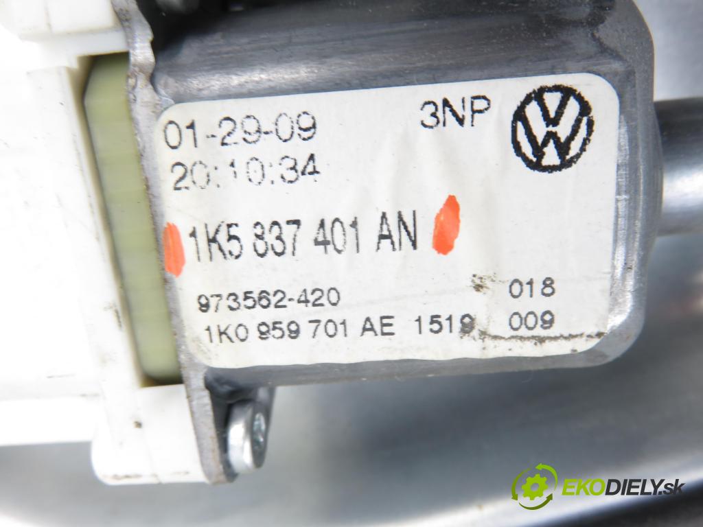 VW GOLF V Variant (1K5) KOMBI 2009 103,00 2.0 TDI 16V - CBDB 1968,00 mechanismus oken 1K5837461B ; 1K0959793P ; 1K5837401AN