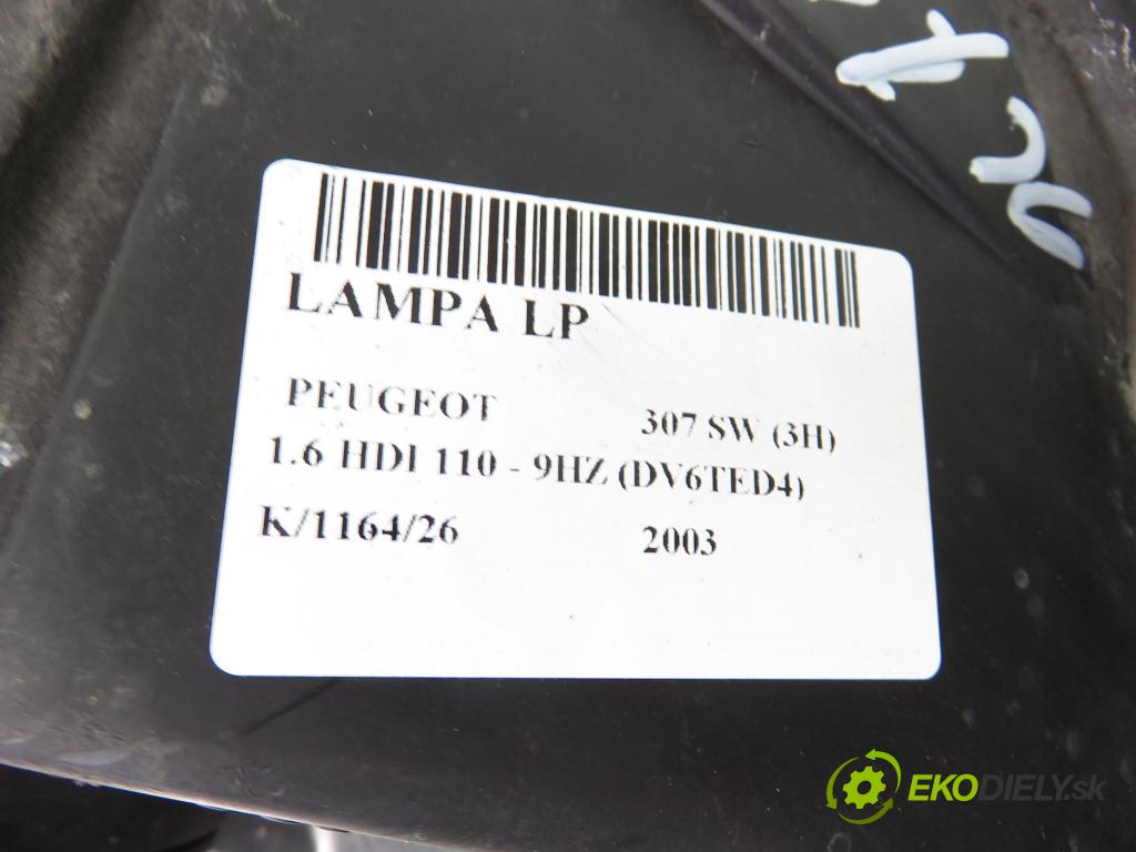 PEUGEOT 307 SW (3H) KOMBI 2003 80,00 1.6 HDI 110 - 9HZ (DV6TED4) 1560,00 Svetlo LP 9641615780