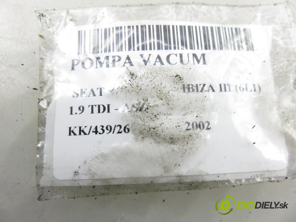 SEAT IBIZA III (6L1) HB 2002 96,00 1.9 TDI - ASZ 1896,00 Pumpa vákuová 038145209A