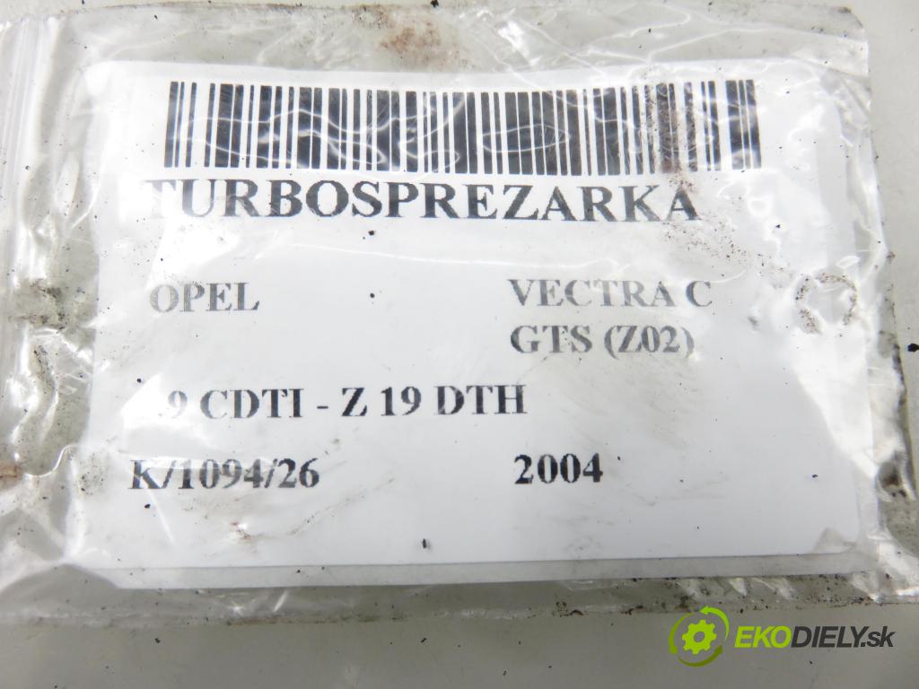 OPEL VECTRA C GTS (Z02) LIFTBACK 2004 110,00 1.9 CDTI - Z 19 DTH 1910,00 Turbodúchadlo 55190872 (Turbodúchadlo (kompletné))