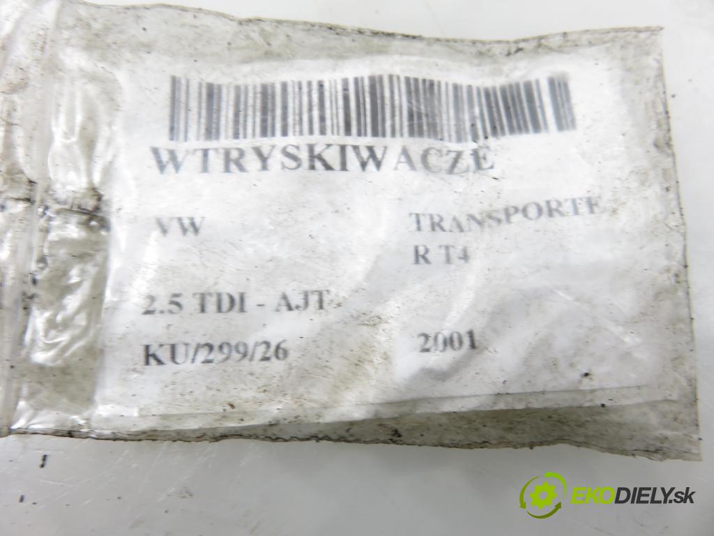 VW TRANSPORTER IV Skrzynia (70XA) FURGON 2001 65,00 2.5 TDI - AJT 2461,00 vstřikovací ventily 074130202N ; 074130201L (Vstřikovací ventil)