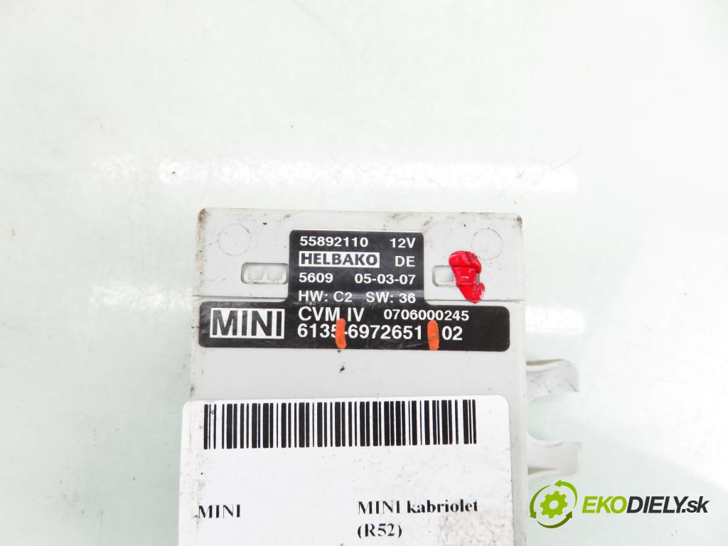 MINI MINI kabriolet (R52) CABRIO 2007 66,00 One - W10 B16 A 1598,00 riadiaca jednotka / MODUL INNE: 6972651