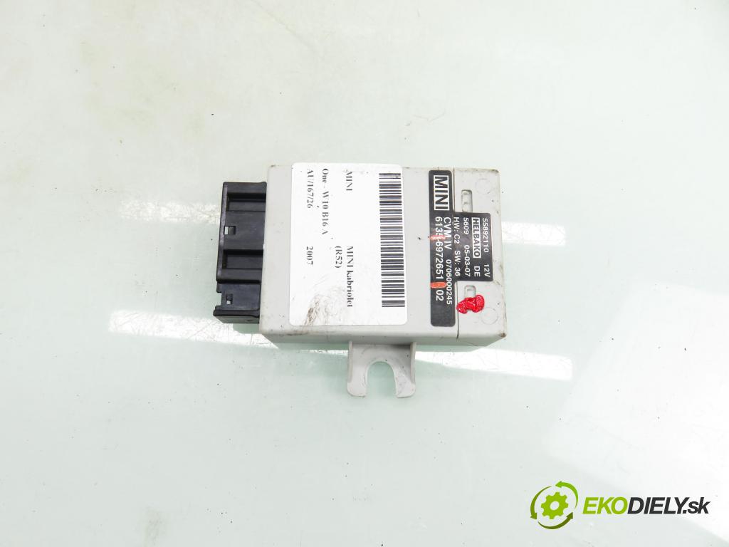 MINI MINI kabriolet (R52) CABRIO 2007 66,00 One - W10 B16 A 1598,00 riadiaca jednotka / MODUL INNE: 6972651