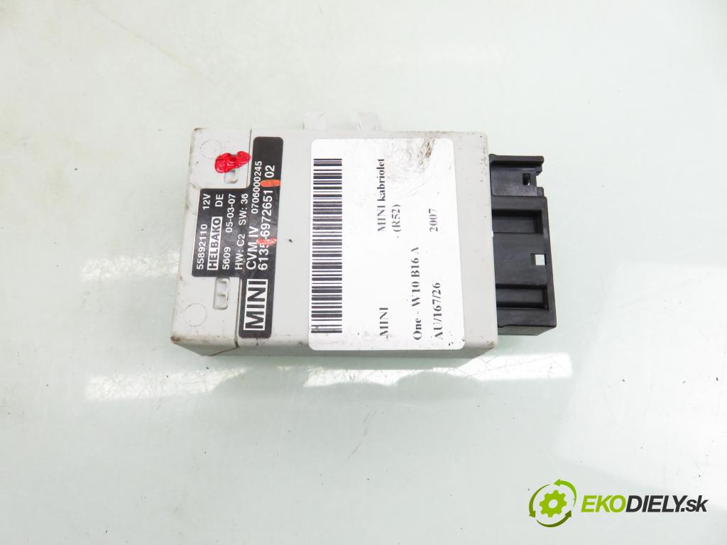MINI MINI kabriolet (R52) CABRIO 2007 66,00 One - W10 B16 A 1598,00 riadiaca jednotka / MODUL INNE: 6972651