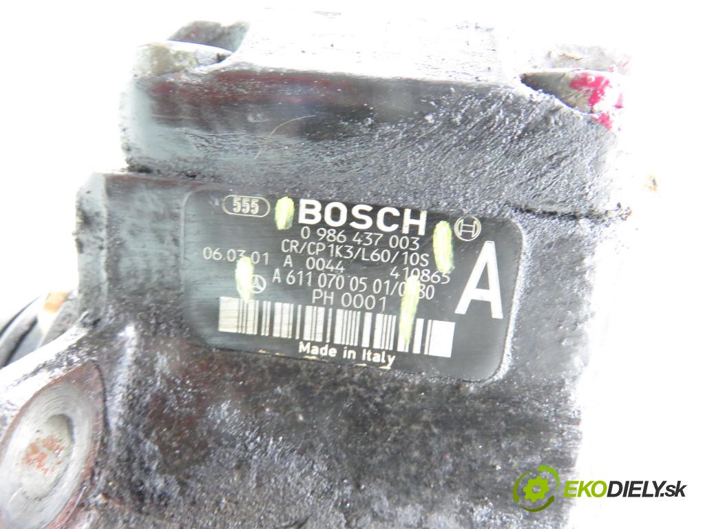 MERCEDES-BENZ KLASA A (W168) HB 2001 70,00 A 170 CDI 95 - OM 668.942 1689,00 Pumpa vysokého tlaku 0986437003 ; 6110700501
