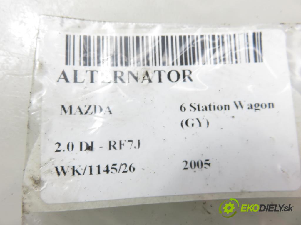 MAZDA 6 Station Wagon (GY) KOMBI 2005 105,00 2.0 DI 143 - RF7J 1998,00 Alternátor A3TB4981 (Alternátor)
