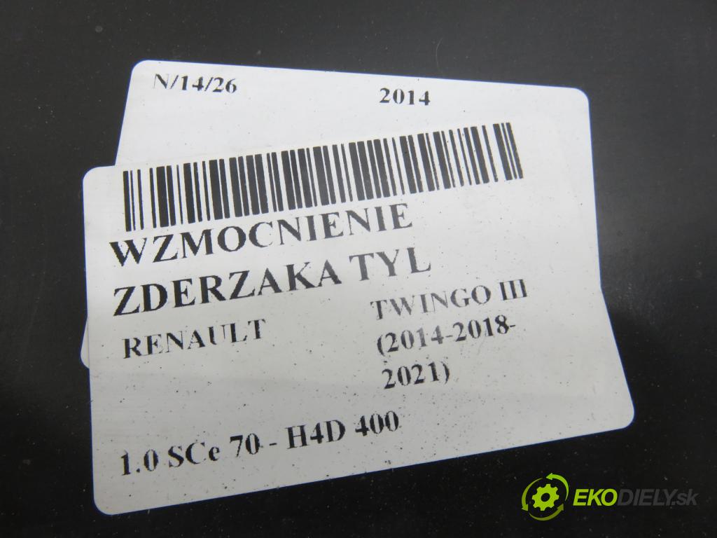 RENAULT TWINGO III (BCM_) HB 2014 52,00 1.0 SCe 70 - H4D 400 999,00 výztuha nárazníka ZADNÍ: BR32011009