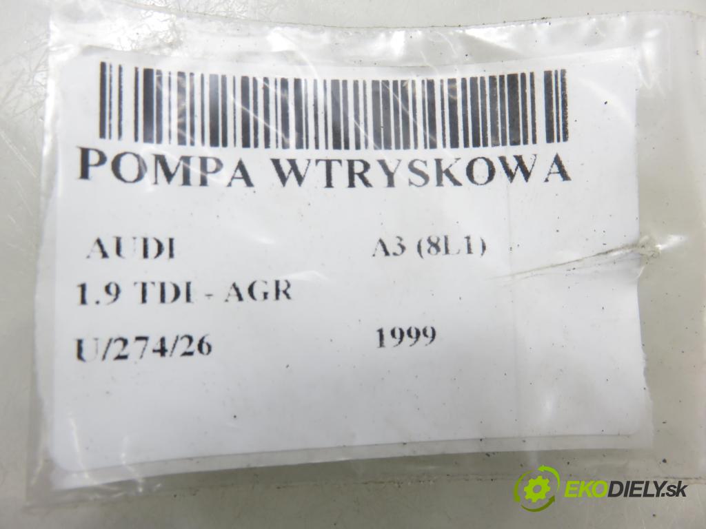 AUDI A3 (8L1) HB 1999 66,00 1.9 TDI - AGR 1896,00 pumpa vstřikovací 038130107D ; 0460404977 (Vstřikovací čerpadlo)