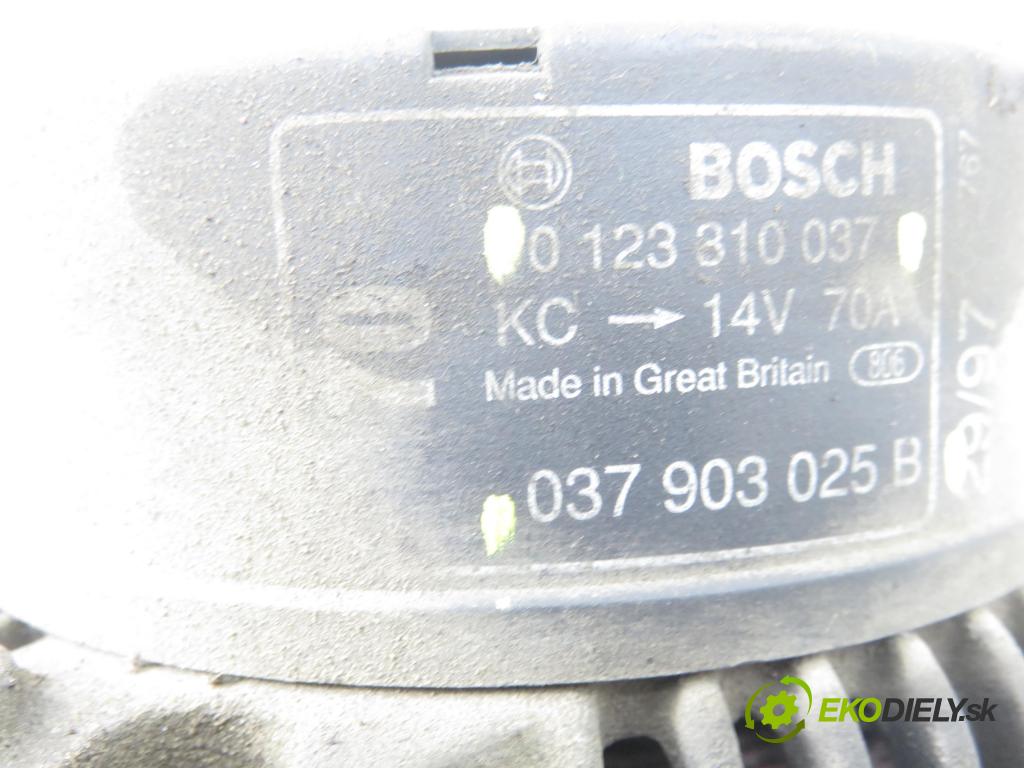 VW GOLF IV (1J1) HB 1997 55,00 1.4 16V 75 - AKQ 1390,00 Alternátor 037903025B ; 0123310037 (Alternátor)