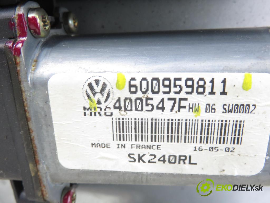SKODA FABIA I (6Y2) HB 2002 74,00 1.9 TDI PD 100 - ATD 1896,00 Mechanizmus okien 6Q0959811 ; 6Y0839751E ; 400547F