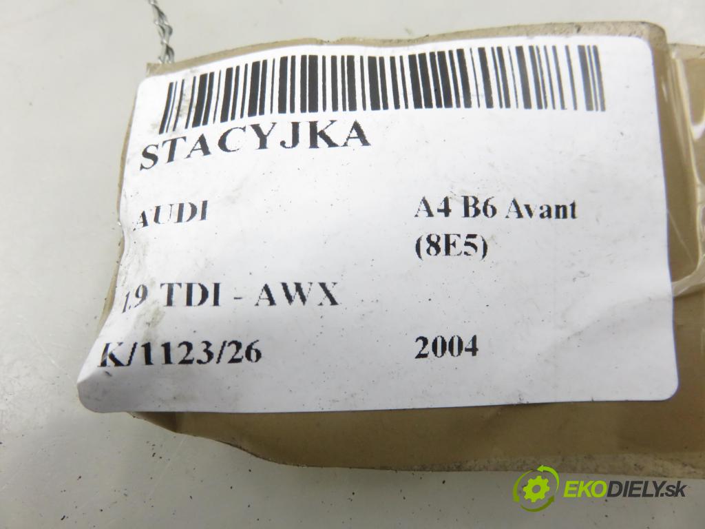 AUDI A4 Avant (8E5, B6) KOMBI 2004 96,00 1.9 TDI - AWX 1896,00 spínačka 4B0905851G (Spínací skříňka)