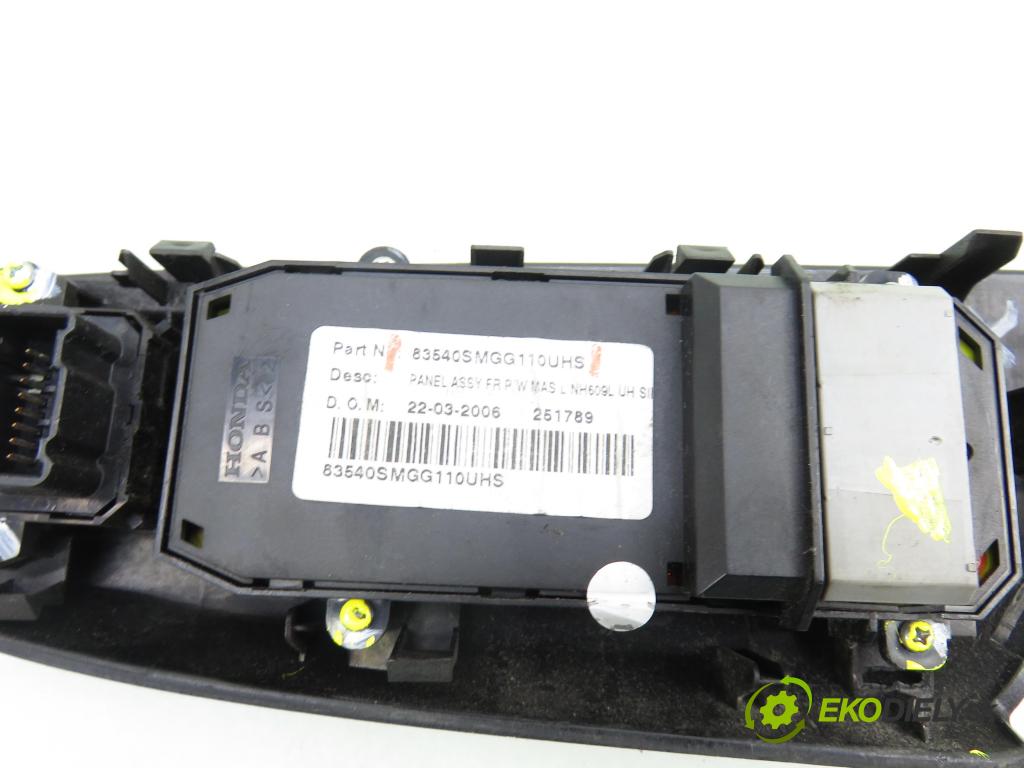 HONDA CIVIC VIII (FN, FK) HB 2006 103,00 2.2 CTDi (FK3) - N22A2 2204,00 Panel ovládania okien 83540SMGG110UHS