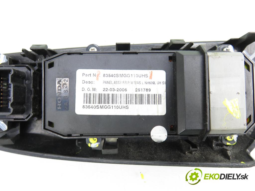 HONDA CIVIC VIII (FN, FK) HB 2006 103,00 2.2 CTDi (FK3) - N22A2 2204,00 Panel ovládania okien 83540SMGG110UHS
