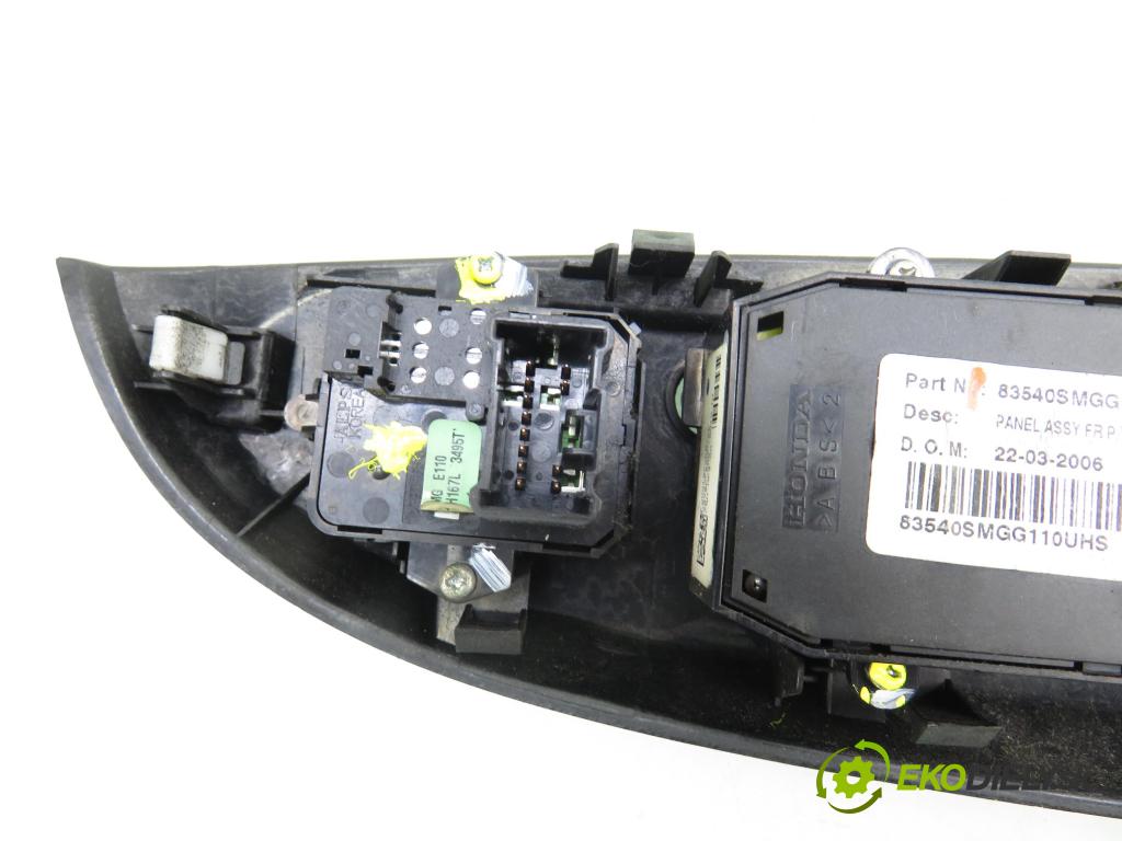 HONDA CIVIC VIII (FN, FK) HB 2006 103,00 2.2 CTDi (FK3) - N22A2 2204,00 Panel ovládania okien 83540SMGG110UHS