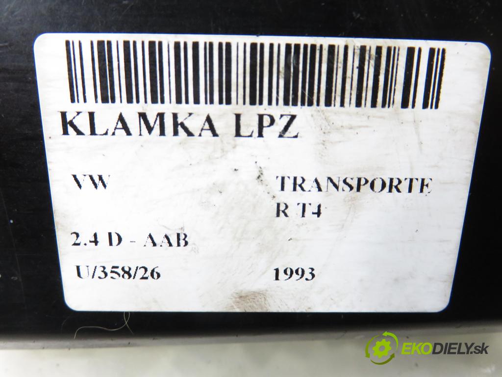 VW TRANSPORTER IV Skrzynia (70XA) FURGON 1993 57,00 2.4 D - AAB 2370,00 Kľučka LPZ 701837209