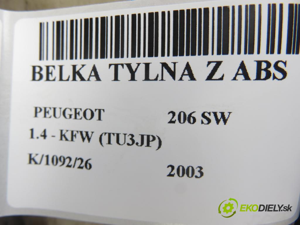 PEUGEOT 206 SW (2E/K) KOMBI 2003 55,00 1.4 - KFW (TU3JP) 1360,00 Výstuha zadná