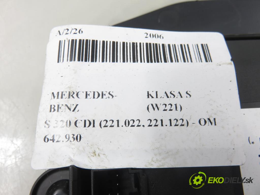 MERCEDES-BENZ KLASA S (W221) SEDAN 2006 173,00 S 320 CDI (221.022, 221.122) - OM 642.930 2987,00 MODUL Dvere A2218709886 ; A2218701487 ; A2214421832