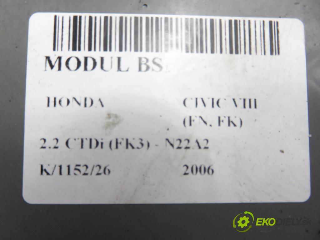 HONDA CIVIC VIII (FN, FK) HB 2006 103,00 2.2 CTDi (FK3) - N22A2 2204,00 MODUL BSI 37832LN