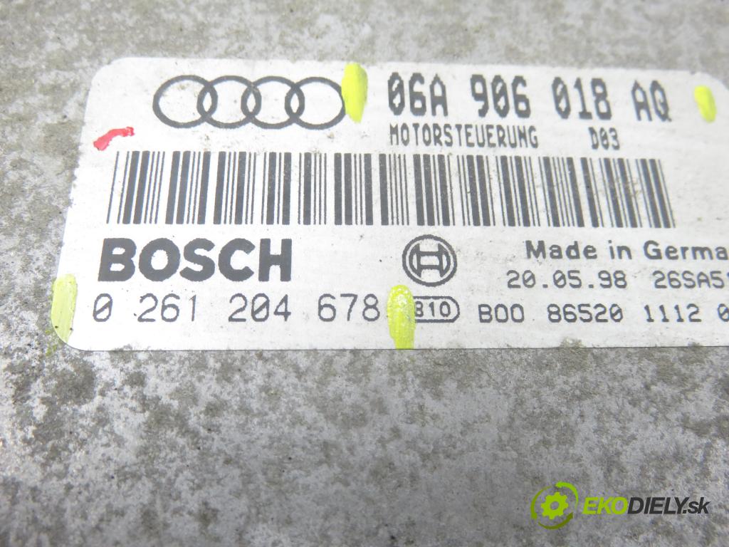 AUDI A3 (8L1) HB 1998 110,00 1.8 T - AGU 1781,00 Riadiaca jednotka Motor 06A906018AQ ; 0261204678