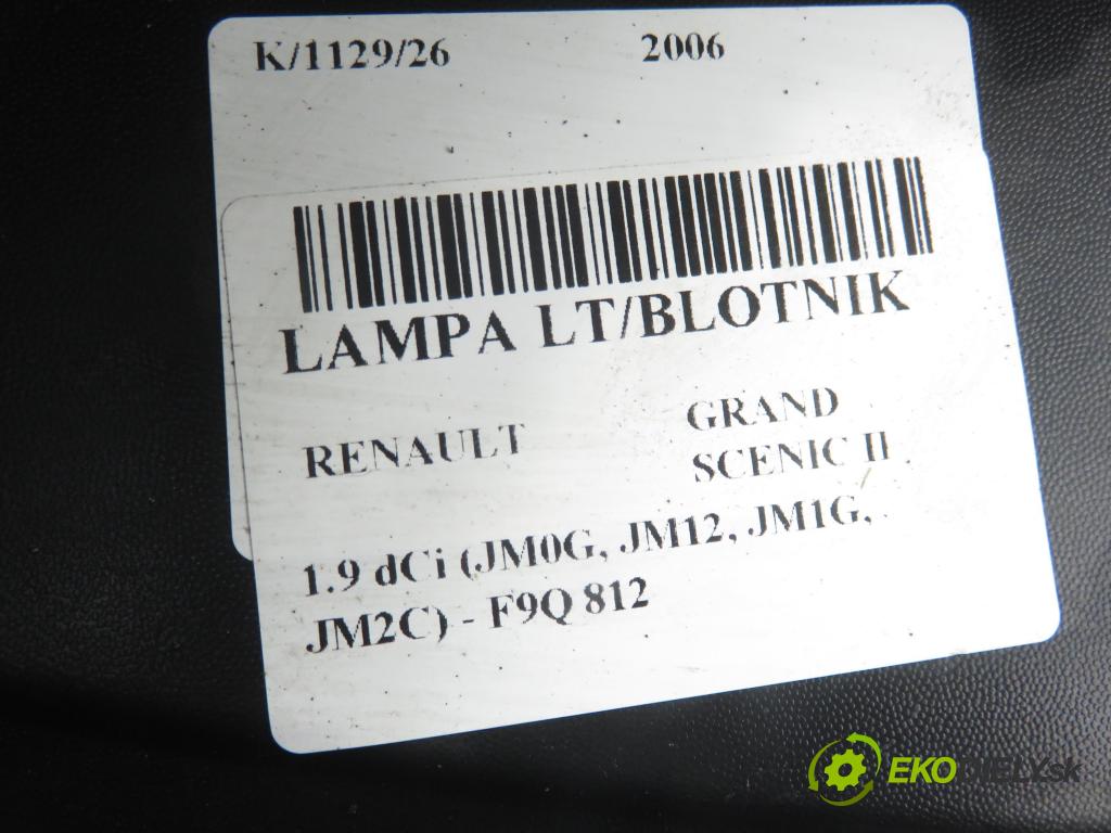 RENAULT GRAND SCENIC II (JM0/1_) HB 2006 88,00 1.9 dCi 120 - F9Q 812 1870,00 světlo levé zadní 8200493374 ; 8200493374G