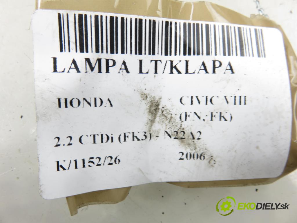 HONDA CIVIC VIII (FN, FK) HB 2006 103,00 2.2 CTDi (FK3) - N22A2 2204,00 světlo levé zadní kufr 22616721