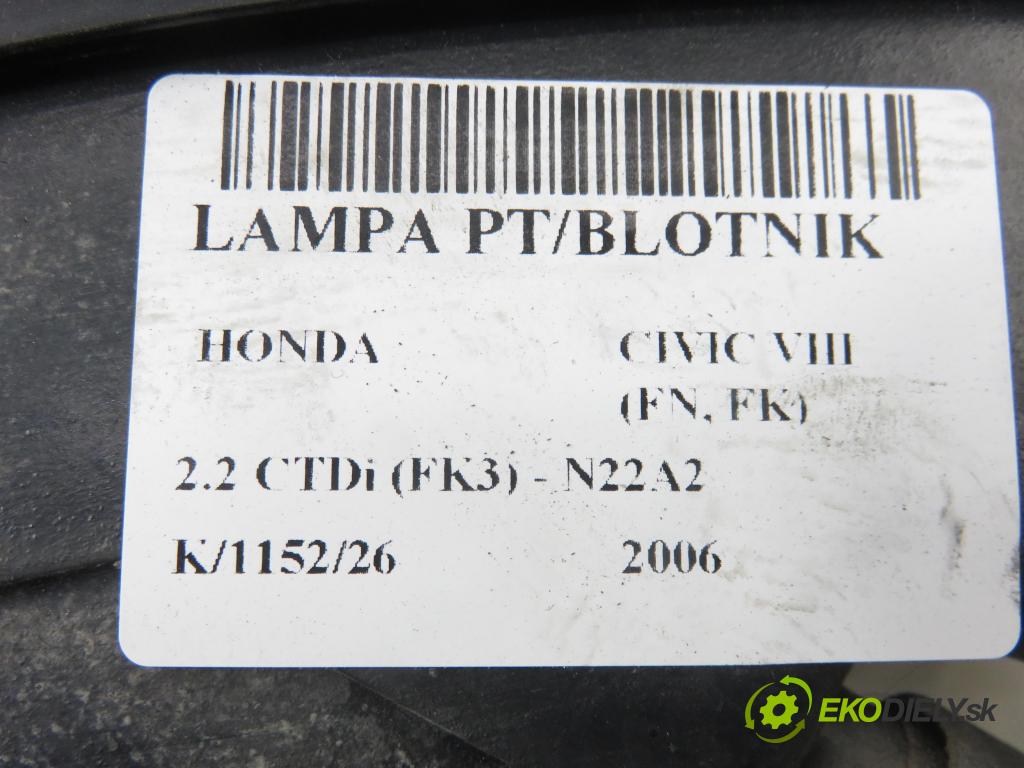 HONDA CIVIC VIII (FN, FK) HB 2006 103,00 2.2 CTDi (FK3) 140 - N22A2 2204,00 světlo pravé zadní 22016721