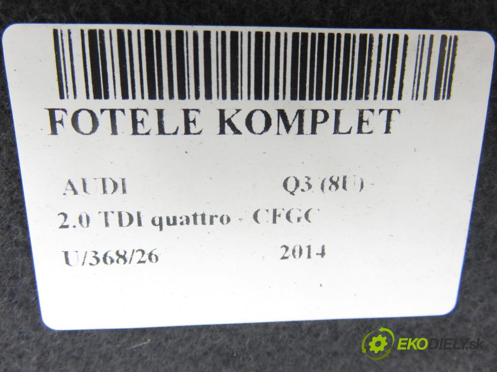 AUDI Q3 (8U) SUV 2014 130,00 2.0 TDI quattro - CFGC 1968,00 sedadla sedačky 