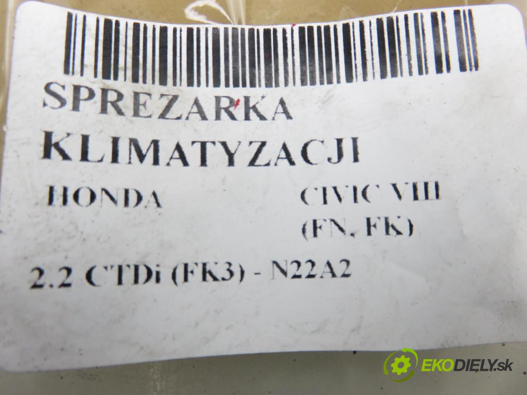 HONDA CIVIC VIII (FN, FK) HB 2006 103,00 2.2 CTDi (FK3) - N22A2 2204,00 KOMPRESOR: klimatizácie 38800RSRE010M2 (Kompresor klimatizácie)