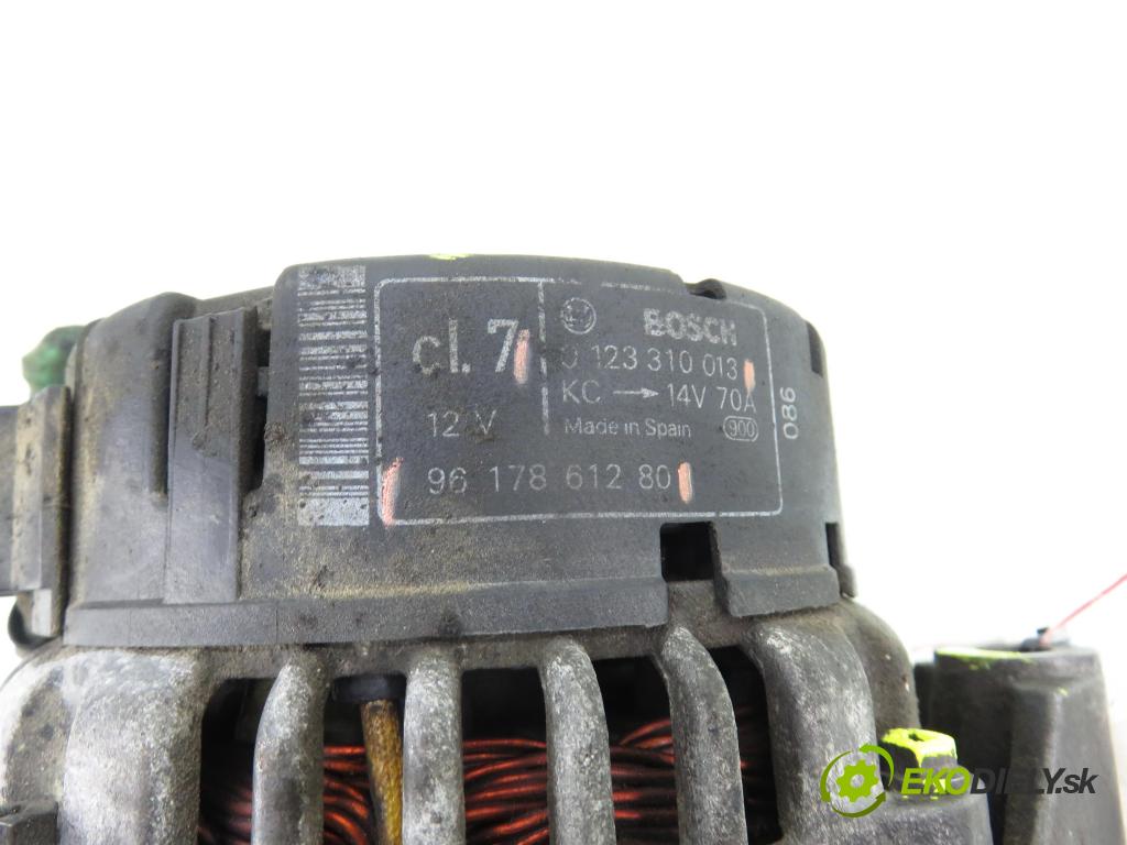 PEUGEOT 306 Break (7E, N3, N5) KOMBI 2000 81,00 1.8 16V - LFY (XU7JP4) 1761,00 Alternátor 9617861280 ; 0123310013 (Alternátor)