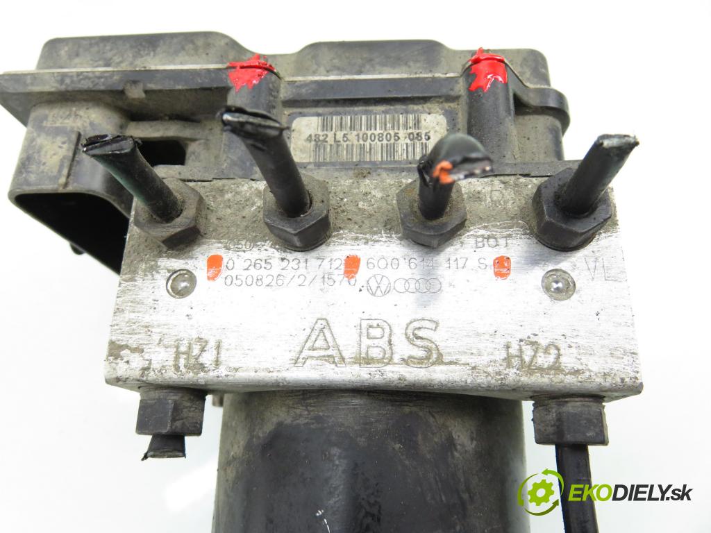 VW POLO (9N_) HB 2006 59,00 1.4 TDI - BNV 1422,00 Pumpa ABS 0265800511 ; 0265231712 ; 6Q0614117S (Pumpa ABS)
