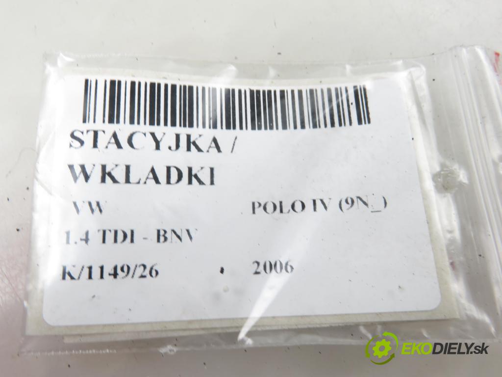 VW POLO (9N_) HB 2006 59,00 1.4 TDI - BNV 1422,00 spinačka / zámky 4B0905851N