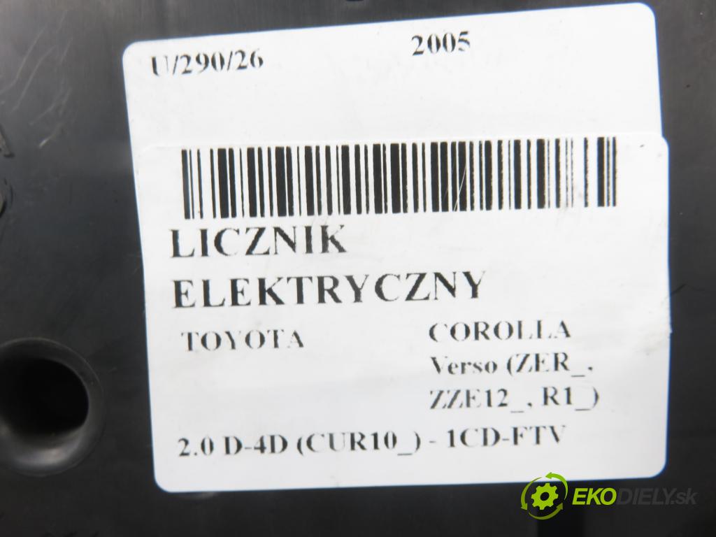 TOYOTA COROLLA Verso (ZER_, ZZE12_, R1_) MINIVAN 2005 85,00 2.0 D-4D (CUR10_) - 1CD-FTV 1995,00 Prístrojovka elektrický MB2574203689 ; 838000F060L