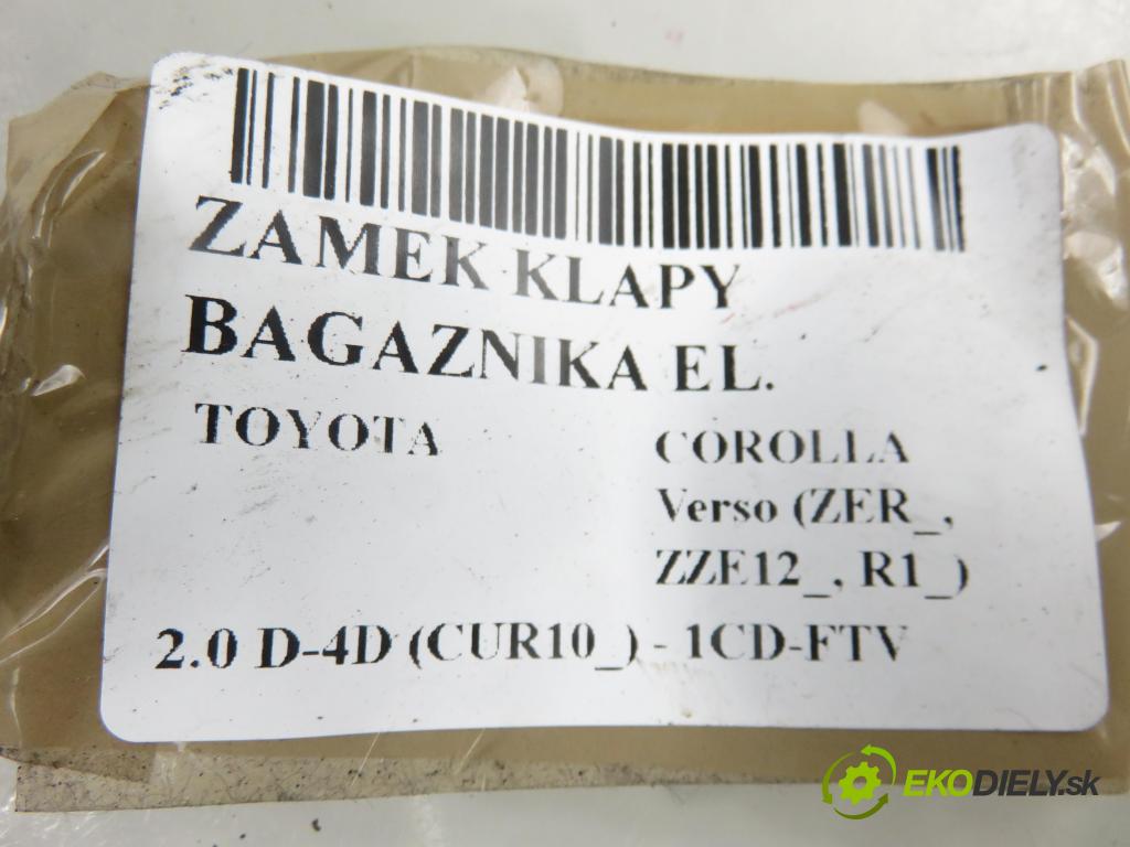 TOYOTA COROLLA Verso (ZER_, ZZE12_, R1_) MINIVAN 2005 85,00 2.0 D-4D (CUR10_) - 1CD-FTV 1995,00 zámok dveří kufr EL.