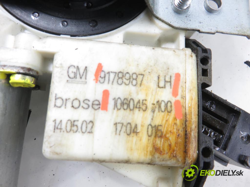 OPEL VECTRA C (Z02) SEDAN 2002 81,00 1.8 - Z 18 XEL 1796,00 Mechanizmus okien 9178985LH ; 9178987LH ; 106045100