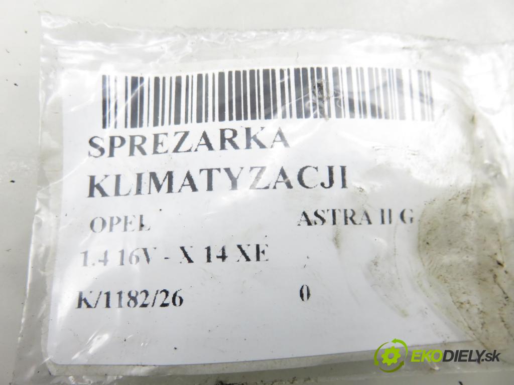 OPEL ASTRA G liftback (T98) HB 2002 66,00 1.4 16V - Z 14 XE 1389,00 KOMPRESOR: klimatizácie 09165714 (Kompresor klimatizácie)